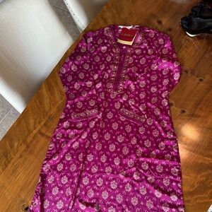 Biba Magenta Floral Kurta